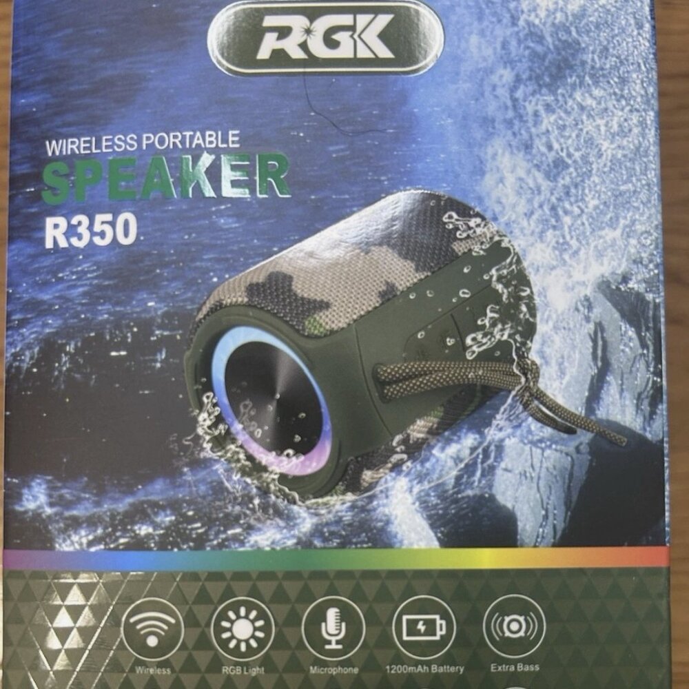 RGK Wireless Portable Speaker R350 RGB Light Extra Bass 1200mAh Battery